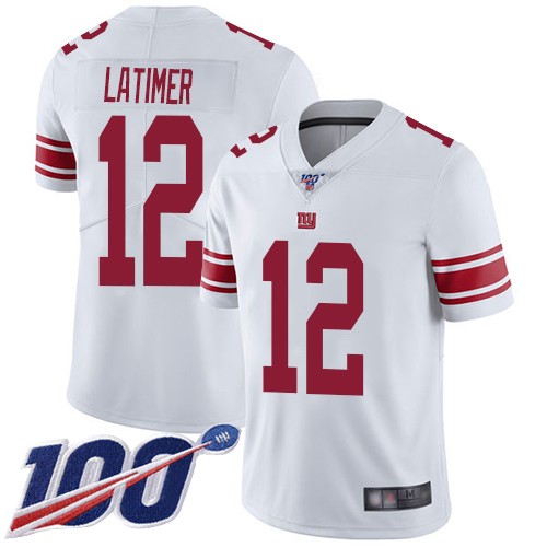 Men New York Giants #12 Cody Latimer White Vapor Untouchable Limited Player 100th Season Football NFL Jersey